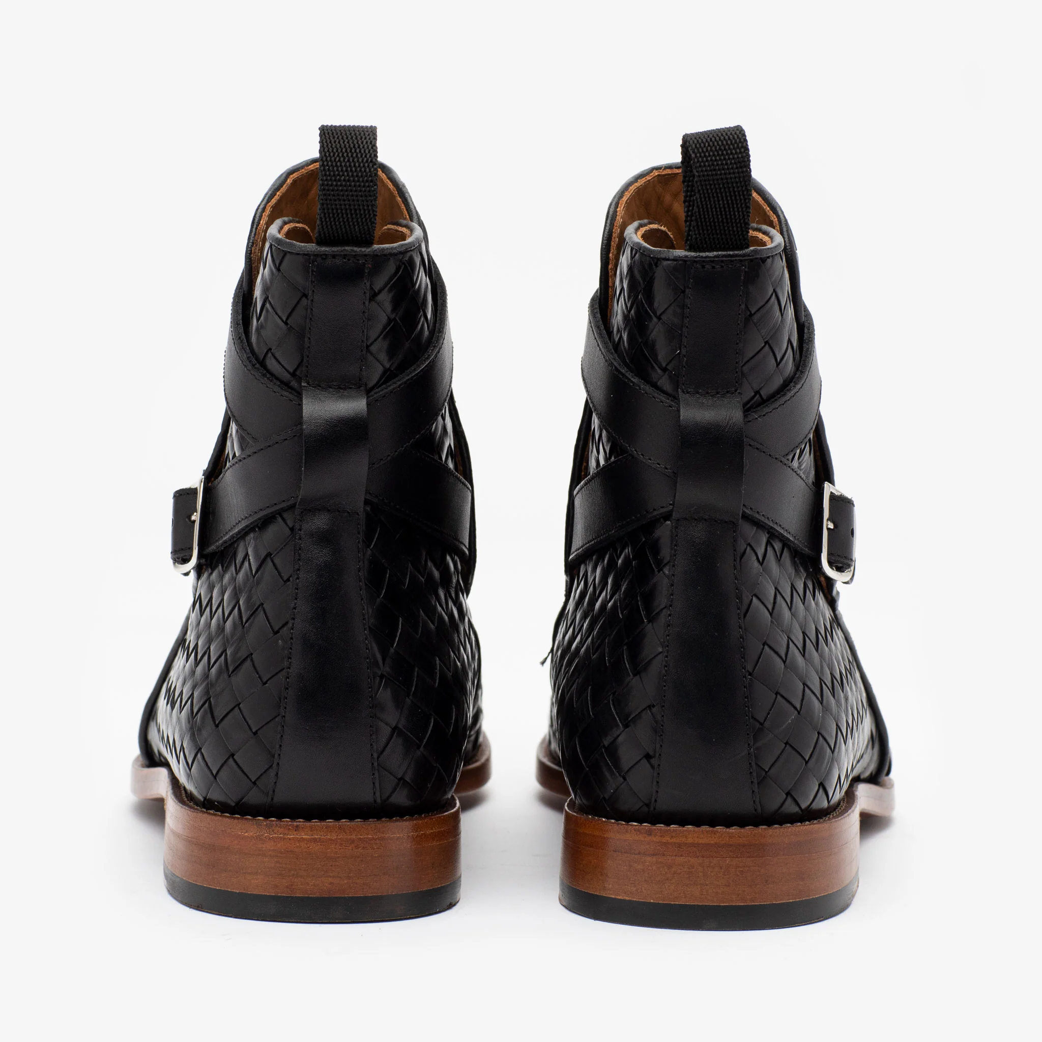 The Dylan Jodhpur Boot in Black Woven - Image 4