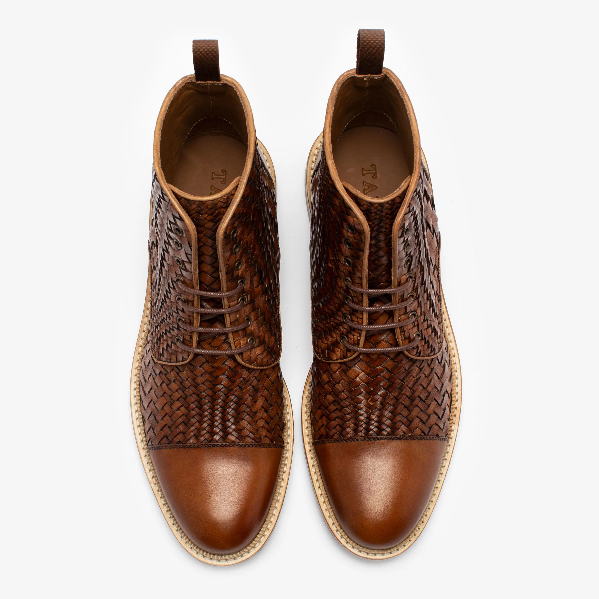 The Rome Boot in Brown Woven - Image 5