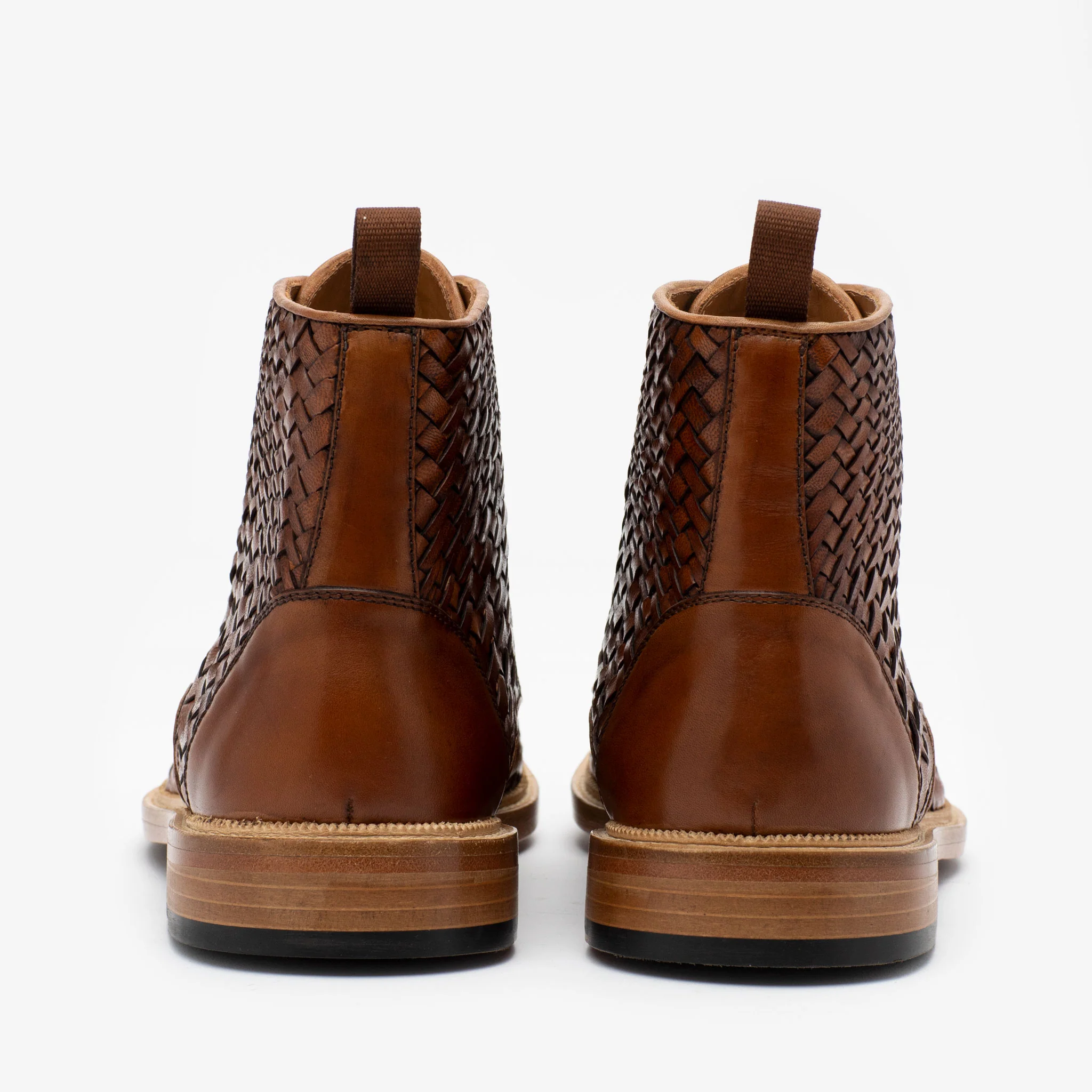 The Rome Boot in Brown Woven - Image 6